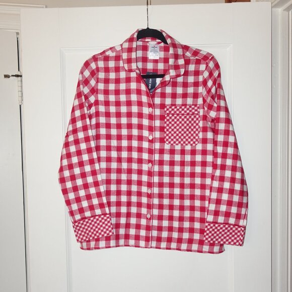 NWT Draper James & Land’s End Red and White Flannel Pajama Set XS - Picture 5 of 10